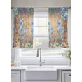 thumbnail image 5 of Seahorse Coastal Sheer Curtains 45 Inch Length 2 Panels Set Window Treatments, Summer Nautical Starfish Coral Brown Anchor Rod Pocket Semi Curtains for Living Room/Bedroom/Kitchen, 104"W x 45"L, 5 of 7