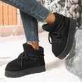thumbnail image 4 of Dakaela Snow Boots for Women Platform Lace up Short Ankle Booties Round Toe Outdoor Walking Winter Shoes, 4 of 8