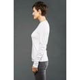 thumbnail image 3 of Blanks+ 5.3oz Women’s Fine Jersey Long Sleeve Shirt, S-2XL, Black, White, Ultra Soft Cotton Blend, 3 of 3
