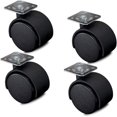 thumbnail image 1 of Juego de 4 ruedas para muebles de 40 mm - Ruedas de transporte con freno hasta 100 kg - Ruedas giratorias para muebles de interior - Ruedas de baja resistencia a la rodadura, -, 1 of 4