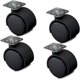 thumbnail image 1 of Juego de 4 ruedas para muebles de 40 mm - Ruedas de transporte con freno hasta 100 kg - Ruedas giratorias para muebles de interior - Ruedas de baja resistencia a la rodadura, -, 1 of 4