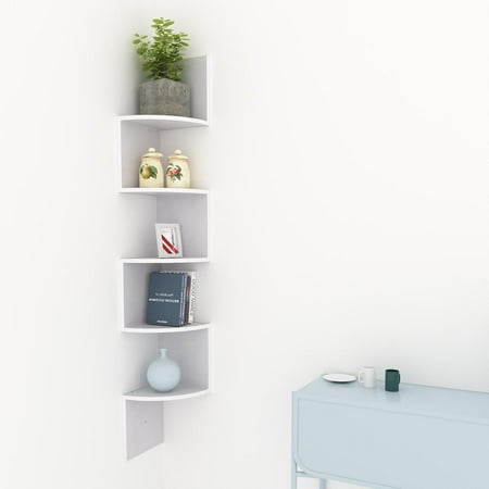Clearance 5 Tier 4 Corner Wall Mount Shelf Zig Zag Decor Home Clearance 5 Tier 4 Corner Wall Mount Shelf Zig Zag Decor Home Laminate Wood Shelves Hfon Com