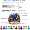 thumbnail image 2 of 925 Sterling Silver Class Rings Fully Personalized Class Rings for Women Cubic Zirconia Birthstone Rings Custom Rings Class Rings for Women High School Size 5-15 College Rings for Women, 2 of 10