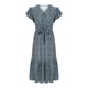 thumbnail image 5 of Vestido de Manga Corta para las Mujeres, Cintura Elástica Vestido de Playa de Verano de Gasa con Doblado de Línea, Casual Y Fluido, 5 of 6