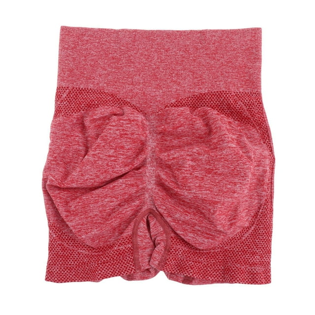 Shorts de yoga para mujer, shorts deportivos con control de abdomen elásticos para niñas, ideales para entrenar. SM rojo