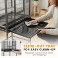 thumbnail image 4 of PawHut 56"H Bird Cage, Rolling Parrot Cage w/ Detachable Rolling Stand, 4 of 10