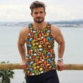 thumbnail image 6 of Logiee Cute Beach Dolphin Print Men's Workout Tank Top,Quick Dry Workout Tank Top,Gym Muscle Tee,Fitness Bodybuilding Sleeveless T Shirt-XX-Large, 6 of 7