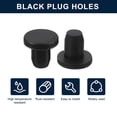 thumbnail image 2 of Uxcell 32 Pieces Black Rubber Stopper, 5.3mm Plug Holes for 5mm/0.2" Hole, 2 of 6