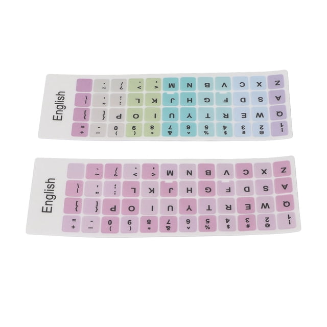 Keyboard Stickers, English Language PVC Keycaps Stickers with Coating for 10in to 17in Laptop PC Keyboards