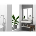 thumbnail image 2 of Pemberly Row 30" Solid Surface Left Basin Bathroom Sink in White, 2 of 7