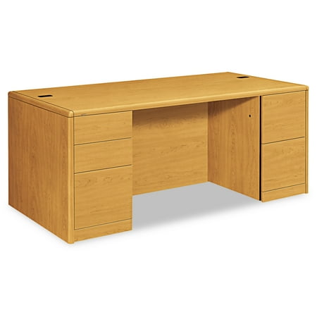 HON 10700 Double Pedestal Desk w/Full Height Pedestals, 72w x 36d x 29 1/2h, Harvest