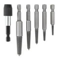 thumbnail image 2 of Bgsha 6Pcs Stud Screw Extractor Remover Set Broken Damaged Pipes Bolt Easy Out Tool, 2 of 9