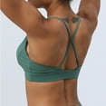 thumbnail image 5 of Bras for Women Push up Full-Coverage Bra Feature V-Neck Sport Bra Style W-973 Green L, 5 of 5