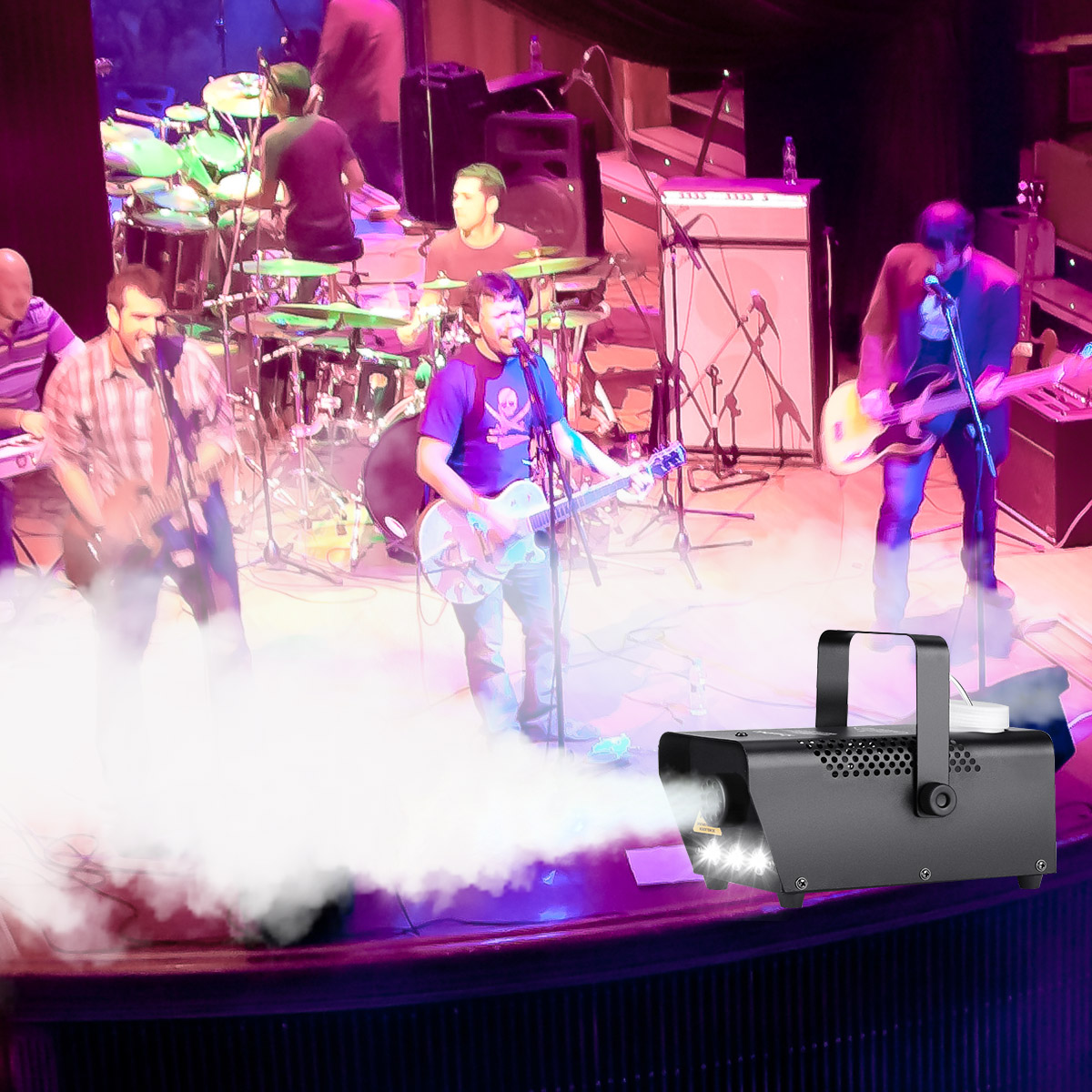 Virhuck 500Watt Fog Machine Upgraded with Wireless Remote Control and Colorful LED Light Fog