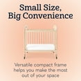 thumbnail image 3 of Foundations Serenity 3-Panel Clearview Compact Crib, Fixed-Side, 3" Mattress Included, Natural Wood, 3 of 8