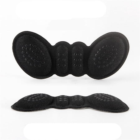 2pcs Men Women Pain Relief Foot Care Insert Shoes Sticker High Heel Pads Heel Liner Protector Heel Cushion Shoes Insoles BLACK 6MM