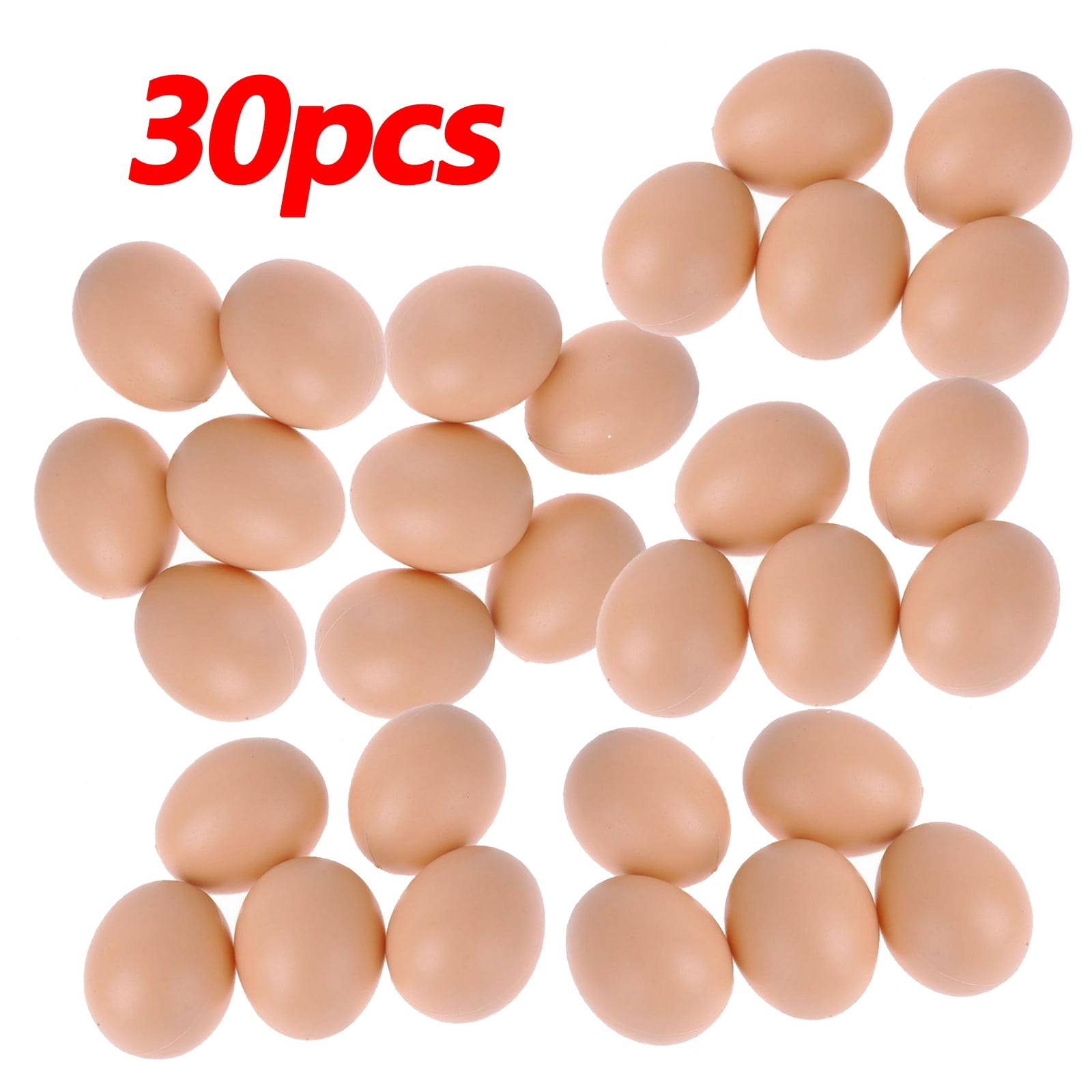 5pcs Hen Simulation Artificial Fake Plastic Eggs For Chicken Duck Geese Hatch 
