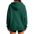 thumbnail image 3 of Domzest Womens Oversized Hoodies Long Sleeve Loose Hooded Sweatshirt 2026 Fall Winter Trendy Pullover Sweatshirt Dark Green XS, 3 of 7