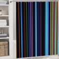 thumbnail image 4 of 3D Abstract Lines Shower Curtain Home Decor, Polyester Cotton Fabric Waterproof Modern Bath Curtain with 12 Hooks 72x72 Inch, 4 of 7