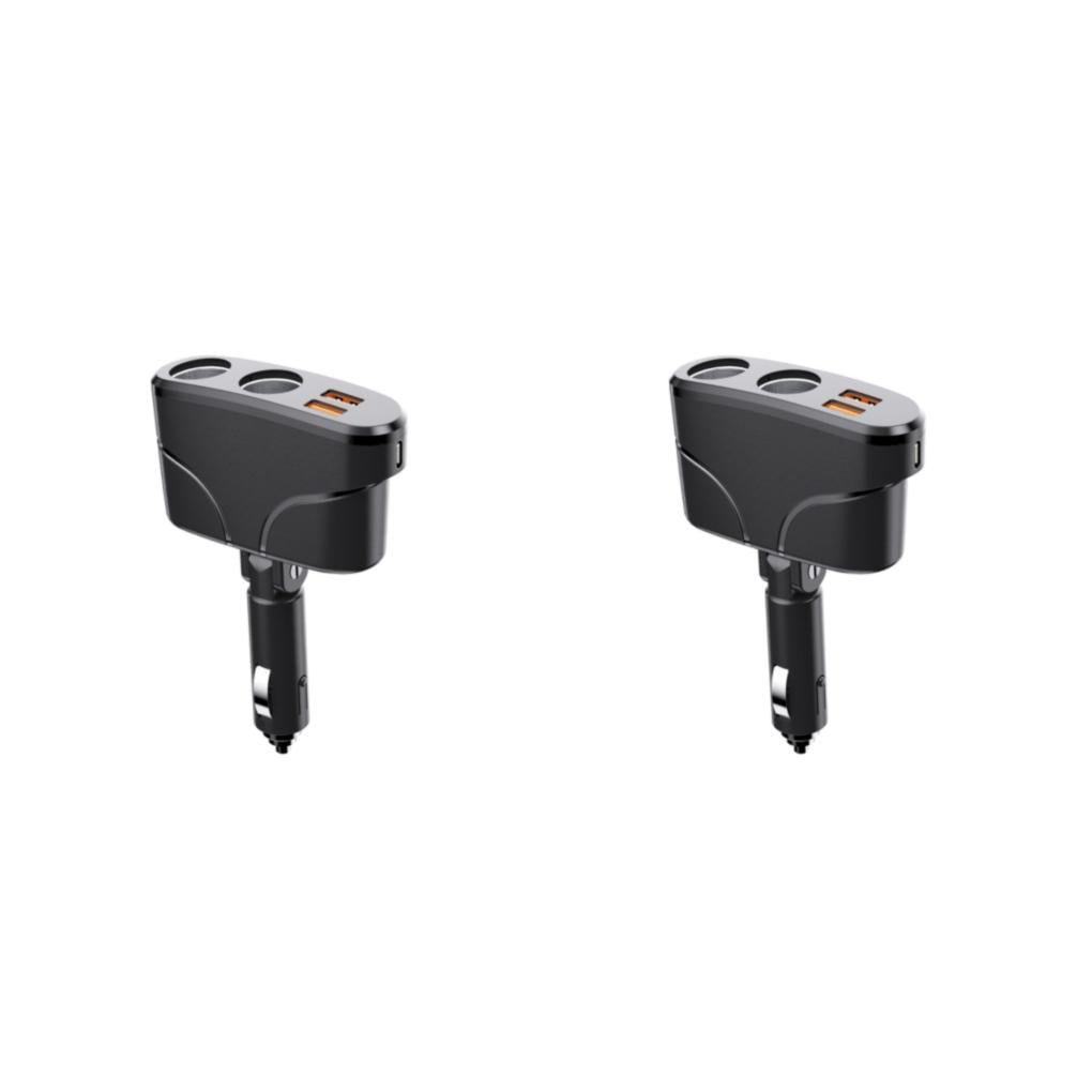 cigarette lighter auto shut off Guardoinrt 1/2/3/5 Automatic Shut-off USB Car With Small Occupation And 30  Charging Ports Cigarette Lighter ABS Car Charging Splitter 2PCS