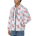 thumbnail image 3 of Honeii Red Squirrel And Blue Rabbit Print Hoodies for Men, Pullover & Full Zip, Breathable Zip up Hoodie, Sweatshirt-Medium, 3 of 5