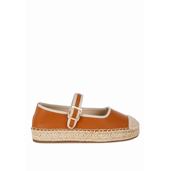 Ostac Genuine Leather Mary Jane Espradrilles