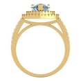thumbnail image 4 of Halo Engagement Ring for Women - 2.48ct Blue Moissanite in 14K Yellow Gold Promise Ring, 4 of 6