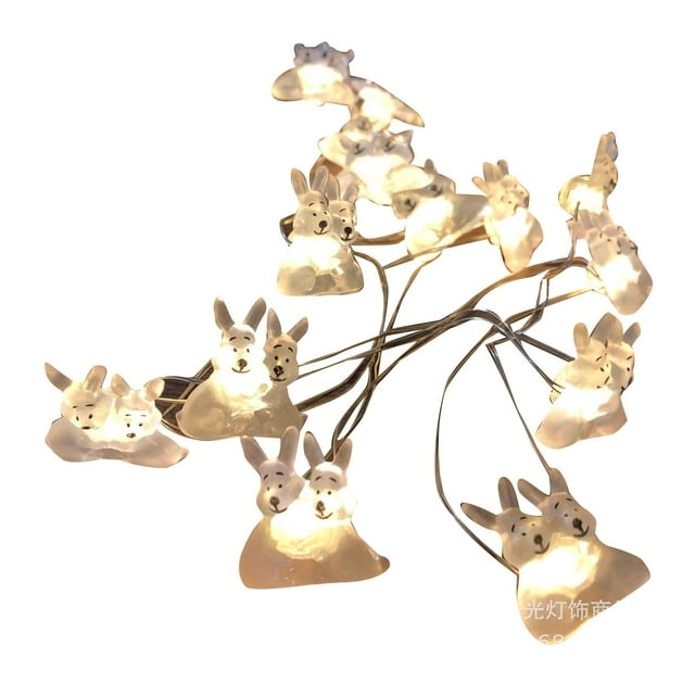 LED Copper Wire Shape Lamp Easter Bunny Carrot Luminous String Decorative Lamp Copper Wire String
