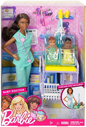 barbie baby doctor doll playset
