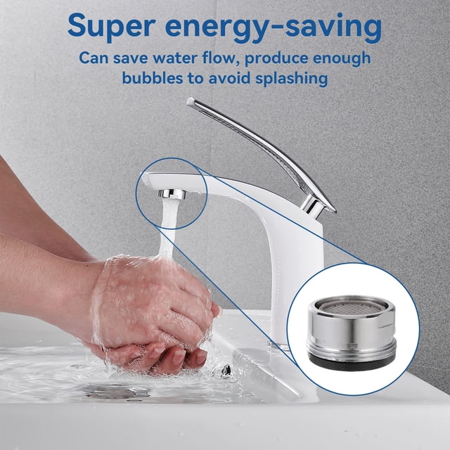Youkk 4 Pcs Aérateur Économiseur d'Eau Universel pour Robinets Réduit le Gaspillage d'Eau Résistant à la Rouille Aérateur de Salle de Bain Argent 1ensemble