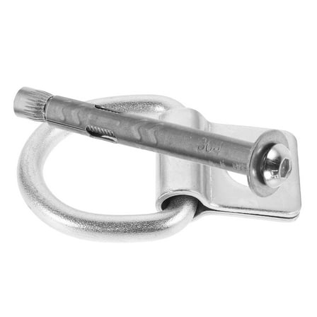 Hemoton V-Shaped D-Rings Stainless Steel Cargo Securing Hooks Heavy Duty Trailer Accessories Truck Bed Anchor Points for Cargo Management