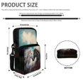 thumbnail image 6 of FUIALDOLG Crossbody Purse for Running, with Zipper Portable Cross-Body Bag Phone Case for Men Black And White Horses Crossbody Bag, 6 of 7