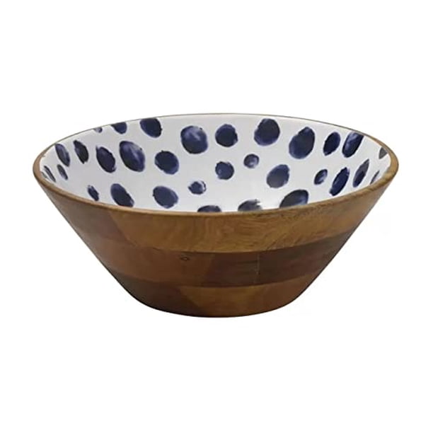 Mikasa Home Accents Wooden Salad Bowl 1 Piece Blue