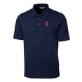 thumbnail image 2 of Men's Cutter & Buck Heathered Navy Cleveland Guardians Advantage Space Dye Tri-Blend Polo, 2 of 3