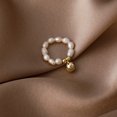thumbnail image 2 of Bangcool Faux Pearl Ring Simple Fashion Rhinestone Knuckle Ring Finger Ring for Girls, 2 of 6