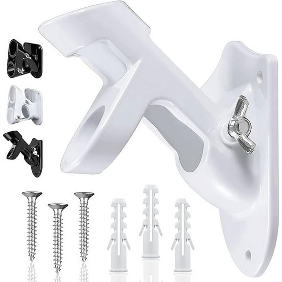 Flag Pole Holder for Outside House,Flag Holder,Flag Holders for Outside,Heavy Duty Flag Pole Mounting Bracket,Flag Bracket,Aluminum Rust Free Coated,Stainless Hardware 1" Diameter (White)