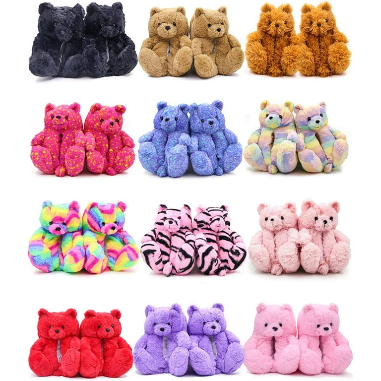 Teddy bear slippers discount walmart