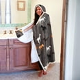 thumbnail image 6 of Catalonia Hooded Blanket Poncho, Wearable Blanket Wrap with Hand Pockets, All Ages, 2.06 lb, Horse, 6 of 7