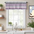thumbnail image 2 of Purple Grey Stripes Valance Curtain Paint Peeling Effect Wood Texture Window Valances Rod Pocket Short Curtains Window Treatments for Kitchen Bedroom Bathroom Laundry 60" x 18", 2 of 9