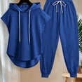thumbnail image 5 of Maqroz Summer Outfits for Women 2 Piece Sleeveless Hooded Tank Tops Drawstring Jogger Sweatpants Casual Athletic Activewear Muscle Shirts Matching Tracksuits Sets, 5 of 9