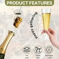 thumbnail image 5 of ACDANC 16Pcs Champagne Flutes Plastic 5 oz Ultra-Clear Finish Cocktail Cups Party Vibe Martini Glasses Plastic Disposable Style1, 5 of 7