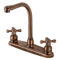 Kingston KB716AXLS Victorian Two-Handle 2-Hole 8" Centerset Kitchen Faucet in Antique Copper