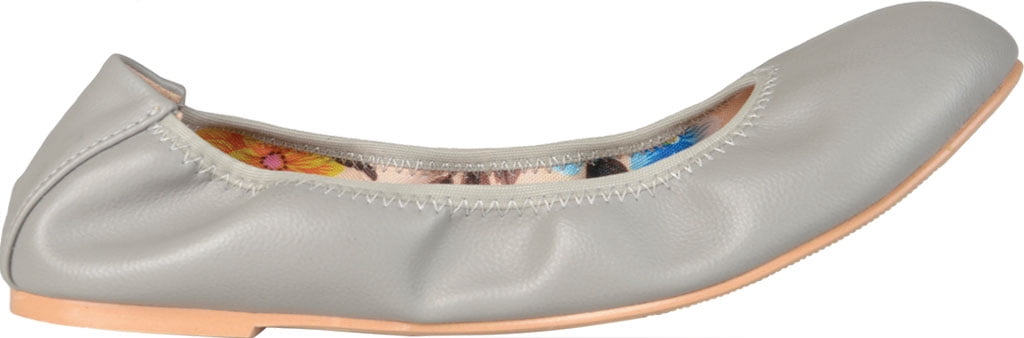 Women's Journee Collection Lindy2 Ballet Flat Grey Faux Leather 7 M