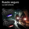 thumbnail image 4 of Asiento para bicicleta de gel Teide antiprostatico con luz recargable negro con vivos azules TL-2168, 4 of 9