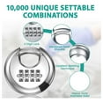 Pack of 2 Stainless Steel 4Digit Combination Discus Padlock Waterproof