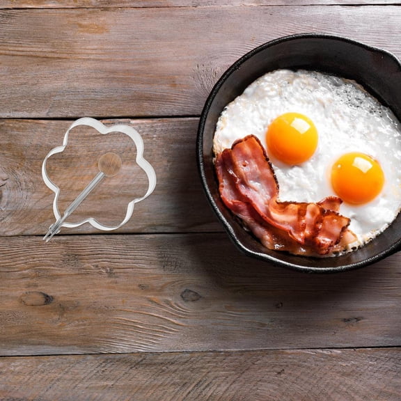 NUOLUX Stainless Steel Egg Ring Plated Silver for Easy and Healthy Breakfast