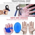 thumbnail image 4 of Bolas de agarre en forma de huevo, 3 piezas Entrenador de manos Entrenador de dedos Bolas de agarre en forma de huevo, Dispositivo de entrenamiento de manos de bola Bolas antiestrés Entrenador de dedos con diferentes grados de dureza Rojo+Amarillo+Azul Sailing Electrónica, 4 of 5