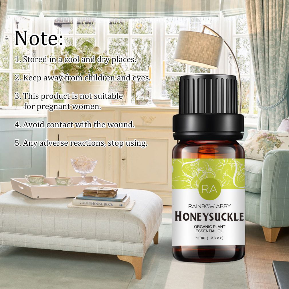 Honeysuckle Essential Oil - Organic Plant & Natural 100% Pure Honeysuckle  Oil for Diffuser, Humidifier, Massage,Sleep, Bath, Skin & Hair Care - 10ml