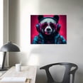 thumbnail image 3 of Nawypu Graffiti Wall Art Funny Animal Canvas Pictures for Bedroom Living Room Decor Colorful Bear Monkey Penguin Panda with Headphone Paintings Cartoon Print Nursery Kids Bathrooom Home Decoration, 3 of 4