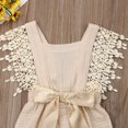 thumbnail image 3 of Infant New Born Girls Pure Romper with Ruffled Sleeves Big Bow, 3 of 9
